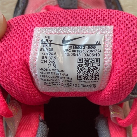 Nike Air Max 95 Purple Racer Pink Retro Doodle Sneakers Tennis Shoes Colorful - Picture 8 of 9